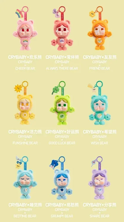 POP MART CRYBABY Care Bears Series Vinyl Plush Pendant Mystery Box Genuine Blind Box Guess Toys Bag Ornament Cute Figurines