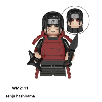 Naruto Sasuke Itachi Kakashi Jiraiya Tsunade Obito Indora Uchiha Anime Mini Man Blocks Figure WM6155 WM6154 WM6153 Collectible