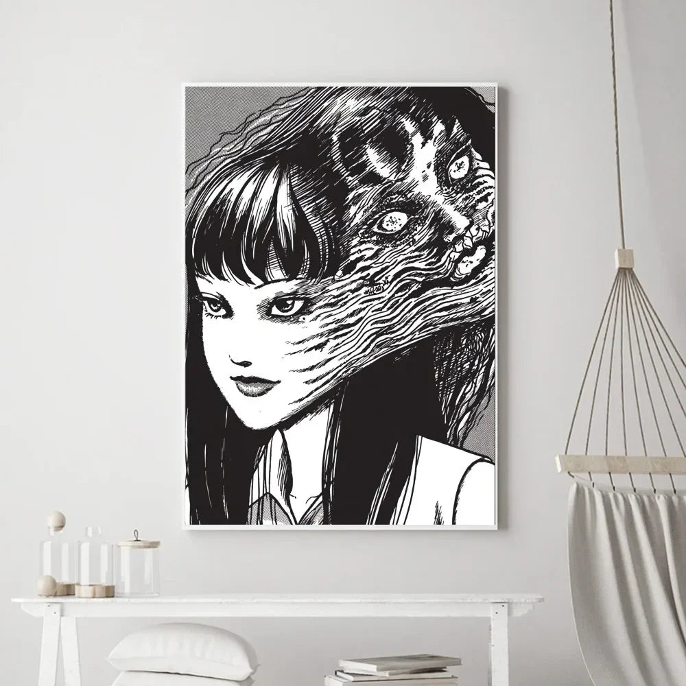 Junji Ito Horror Canvas Poster