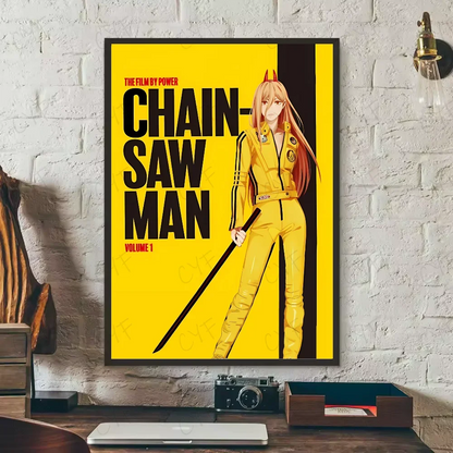 Chainsaw Man Poster Canvas Art