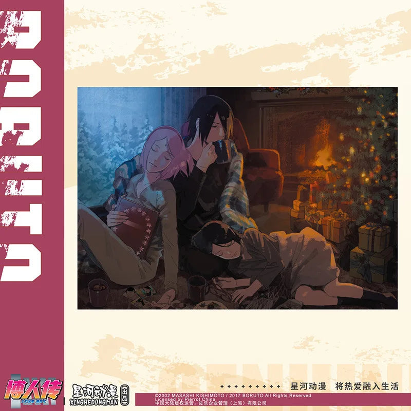 Brdwn Boruto NARUTO NEXT GENERATIONS Four Seasons of The Year China Official Authorization Cosplay Paper Postcard