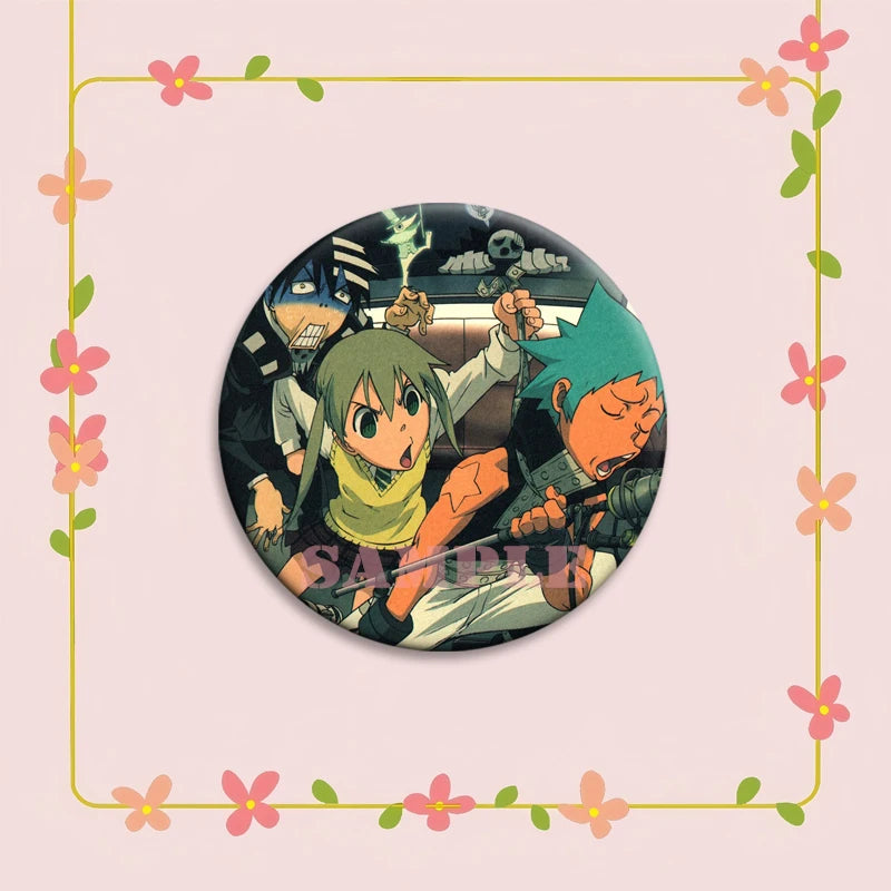 Anime Soul Eater Pins Round Creative Cartoon Badges