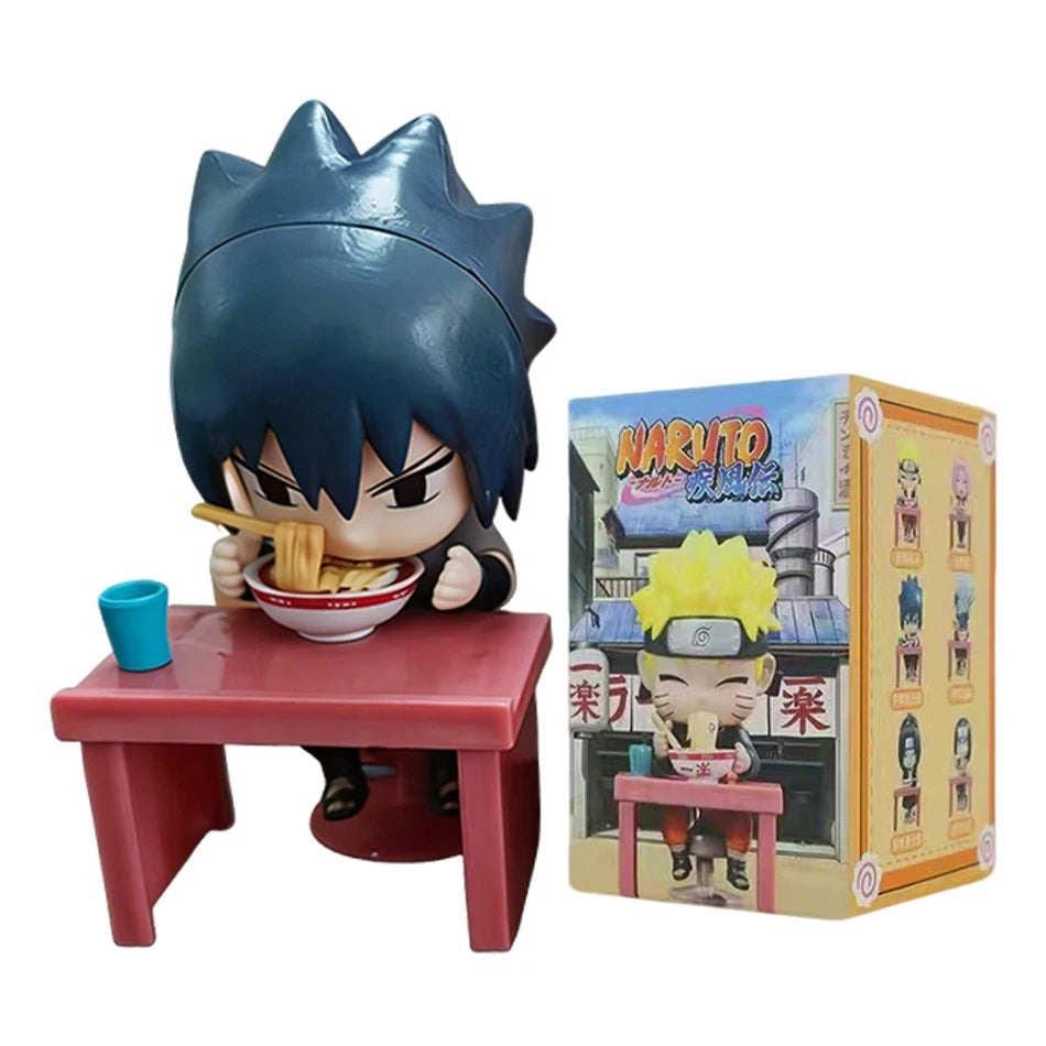Naruto Shippuden Ramen Theme Series Blind Box - Chibi Mini PVC Anime Figures - Mystery Sasuke Uchiha & Naruto Toy Gifts