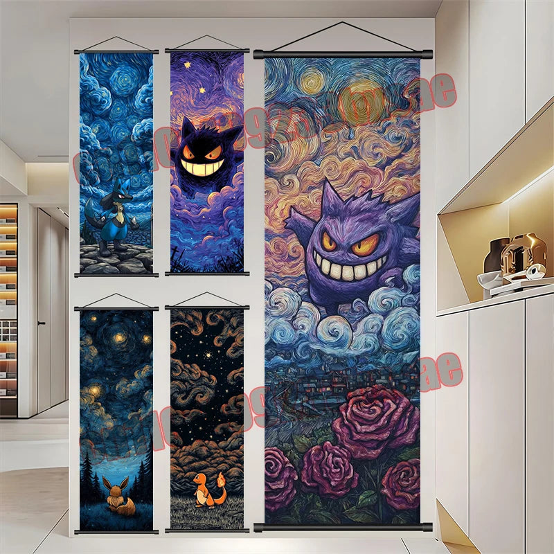 Pokemon Gengar Scroll Painting