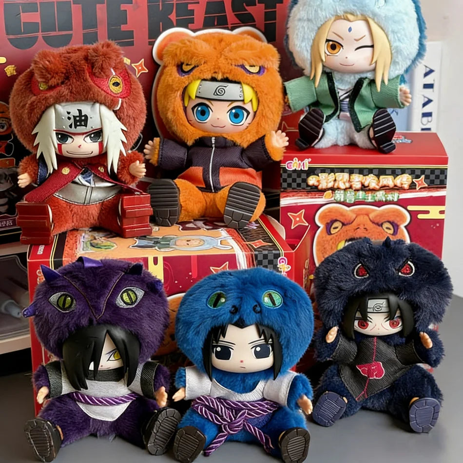 Naruto Cute Beast Party Blind Box Uzumaki Naruto Sasuke Tsunade Jiraiya Orochimaru Itachi Doll Collectible Anime Figurine Gift