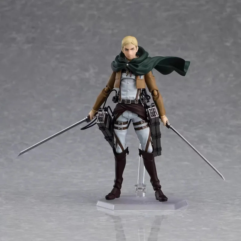 In Stock Figma 446 Attack On Titan Erwin Smith In Stock Anime Action Figure Collectible Model Toy For Fans Desktop Decoration