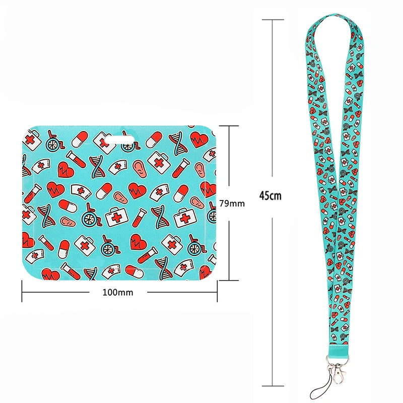 100 Styles Anatomy Credential Holder Keychains Neck Lanyard Pass Card Anime Credit Card Holder Keychain Straps Wholesale