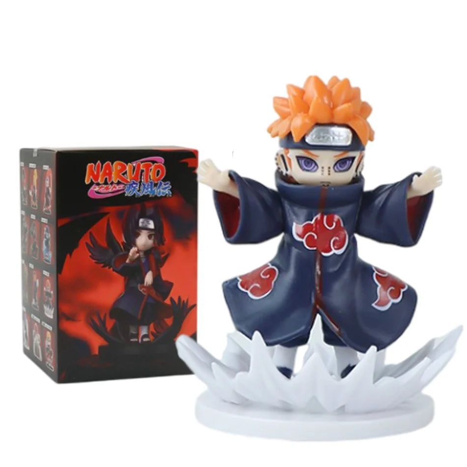 1-12pcs Naruto Blind Box Figure Toys Shippuden Akatsuki Arc Series Trendy Mystery Box PVC Model Surprise Christmas Toys Gift