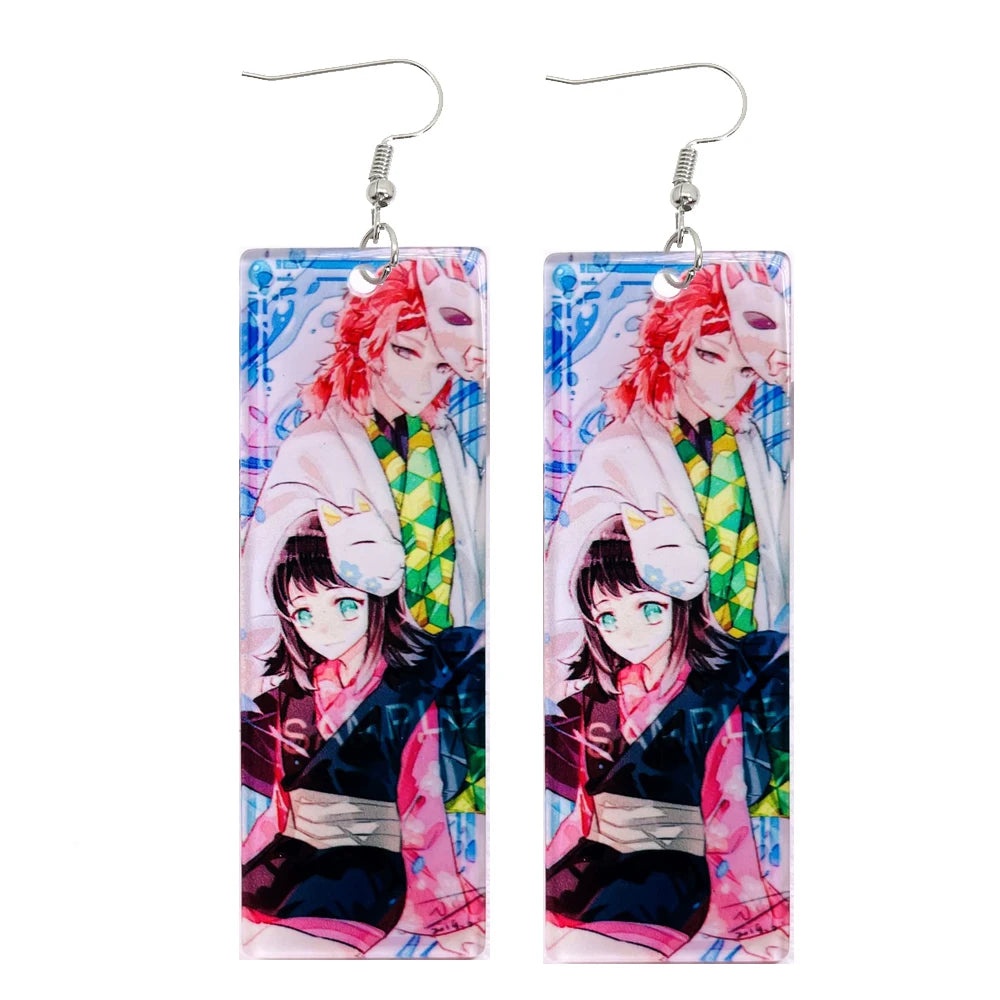Demon Slayer Tanjiro Hanafuda Earrings