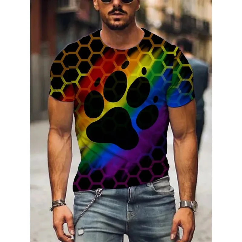 Bear Seal Graphic T Shirt For Men Cute Cool Animals 3D Printed Tees