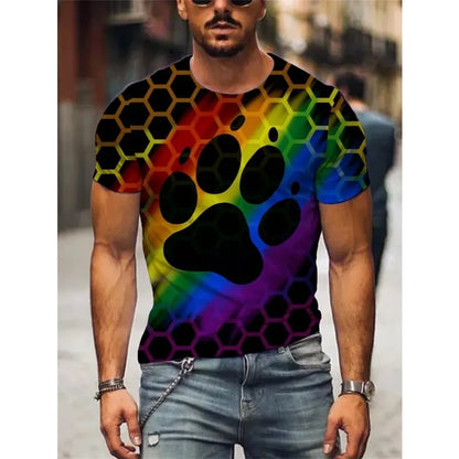 Bear Seal Graphic T Shirt For Men Cute Cool Animals 3D Printed Tees