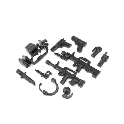 Military Special Forces SWAT Gangster Jeeps Off-Road Vehicle Assault Boat Model Soldier Weapons Building Block Toy For Children