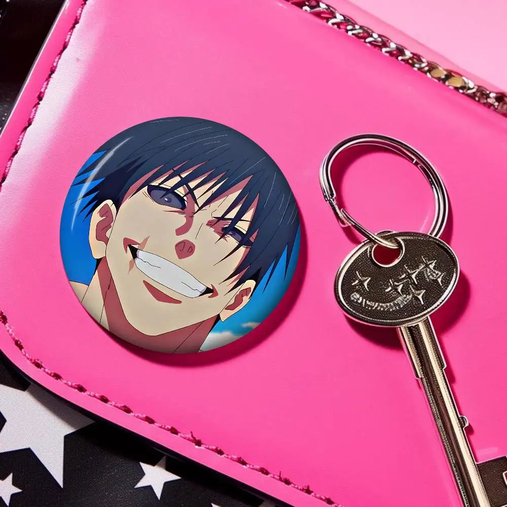 Anime Toji Fushiguro Photo Brooches Creative Round Badge Gifts Pins 32/44/58mm