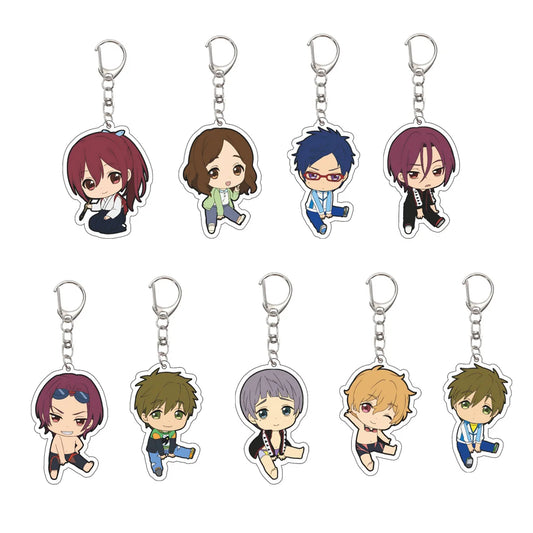 Gifts/55MM Anime Free Keychain Nanase Haruka/Tachibana Makoto/Rin Matsuoka/Hazuki Nagisa Key Chain Christmas Gifts