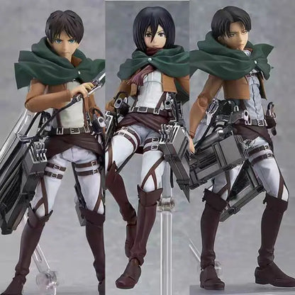 Attack on Titan Blind Box Anime Figure PVC Model Eren Mikasa Levi Mystery Collectible Toy Surprise Gift Box for Fans