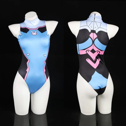 D.Va Cosplay Swimsuit Jumpsuit
