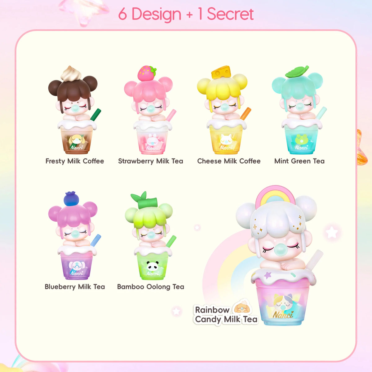 Rolife Nanci Blind Box BabyNanci Milk Tea Action Figure Collectible Doll Toys Surprise Figure Dolls for Kids Friends Adults