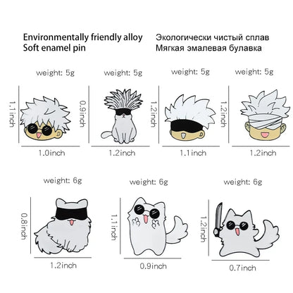 Jujutsu Kaisen Enamel Pin Cartoon Anime Brooches