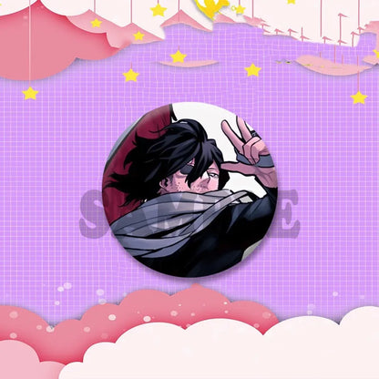 Game Anime Shota Aizawa Cosplay Badge Pin SPTE Plastic Snap-in Brooch