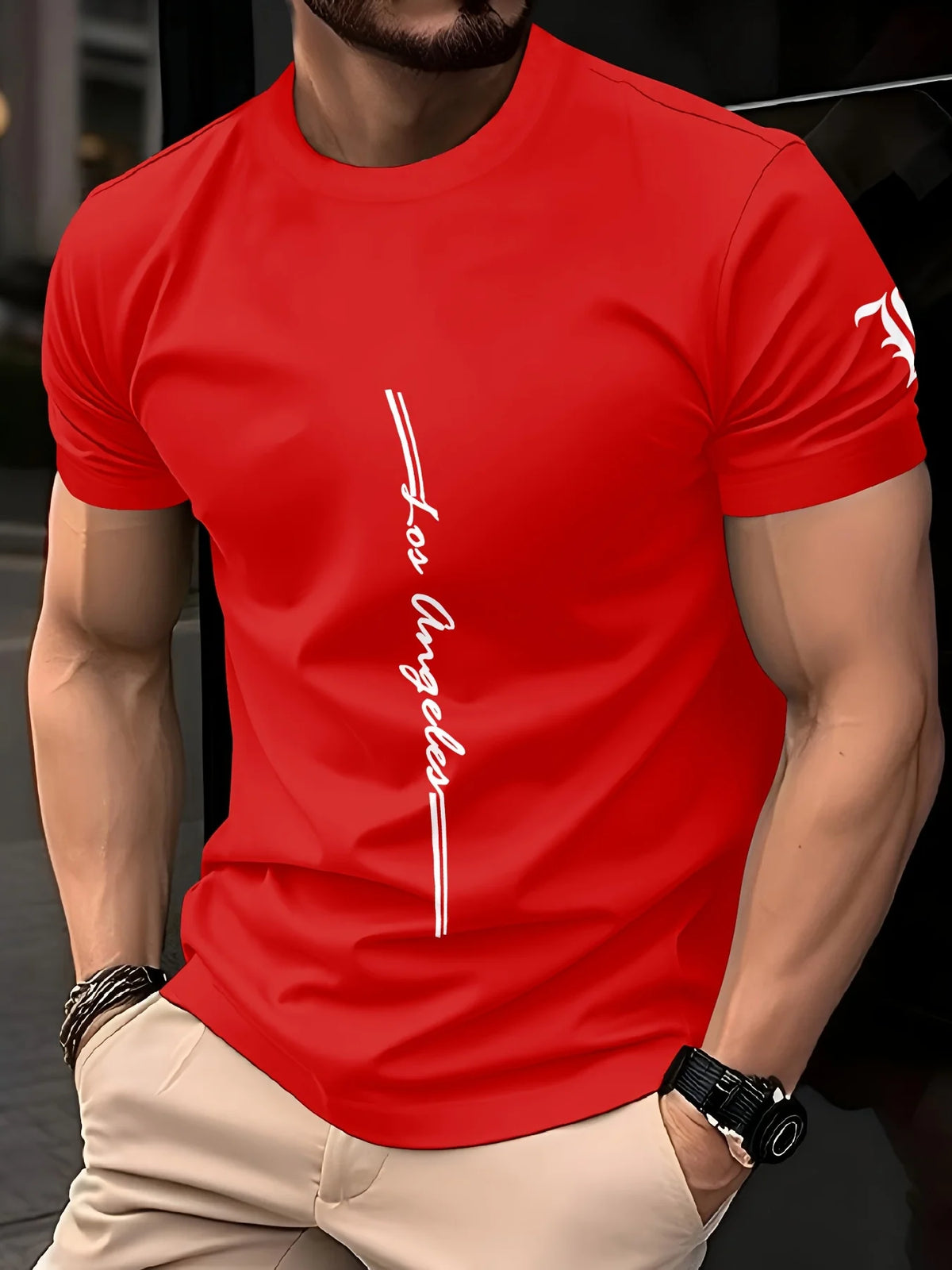 Generic Anime Letter Print T-Shirt