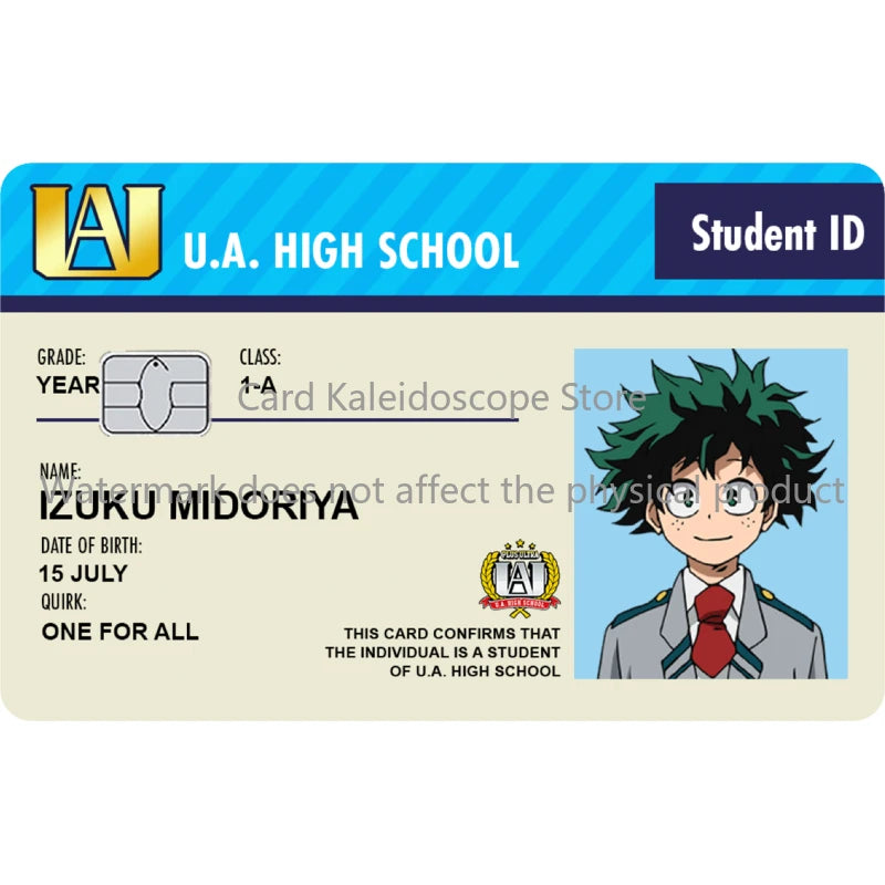 My Hero Academia Student ID Card Sticker