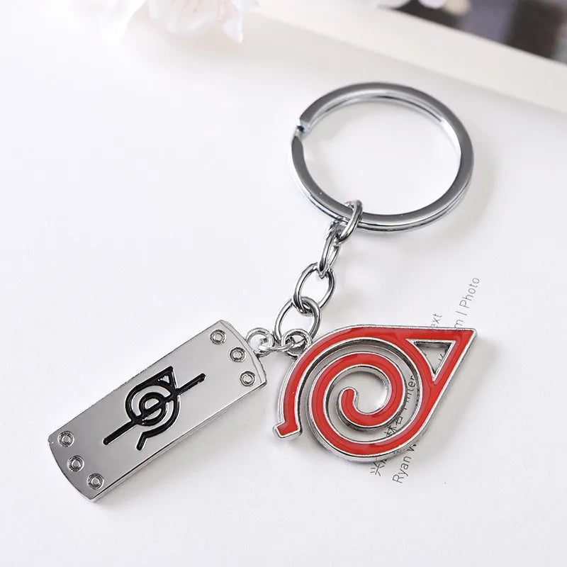 Naruto cartoon anime game merchandise keychain pendant creative Konoha rogue ninja Akatsuki organization pendant accessory