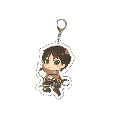 Attack On Titan Keychain Acrylic Keychain Custom Logo Print Backpack Creative Pendant Wholesale Stock Available