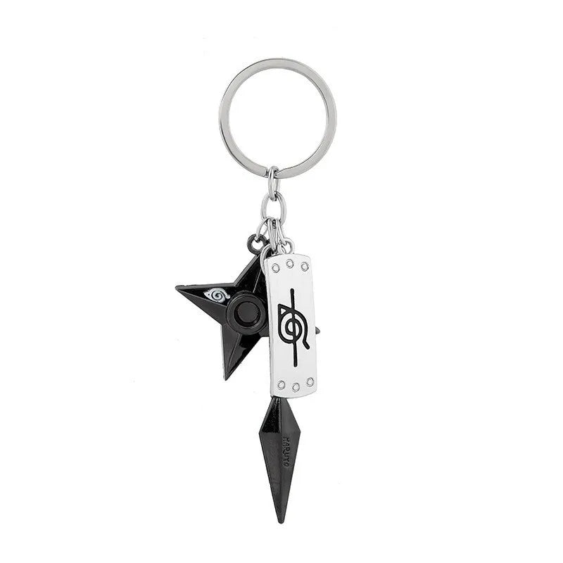 Naruto cartoon anime game merchandise keychain pendant creative Konoha rogue ninja Akatsuki organization pendant accessory