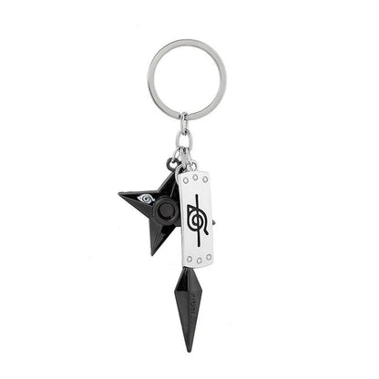 Naruto cartoon anime game merchandise keychain pendant creative Konoha rogue ninja Akatsuki organization pendant accessory