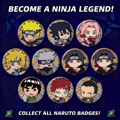 Anime Naruto Badge Pin Brooch Accessories Kakashi Sasuke Itachi Rock Lee Sakura Cosplay Merchandise Collection Gift for Fans