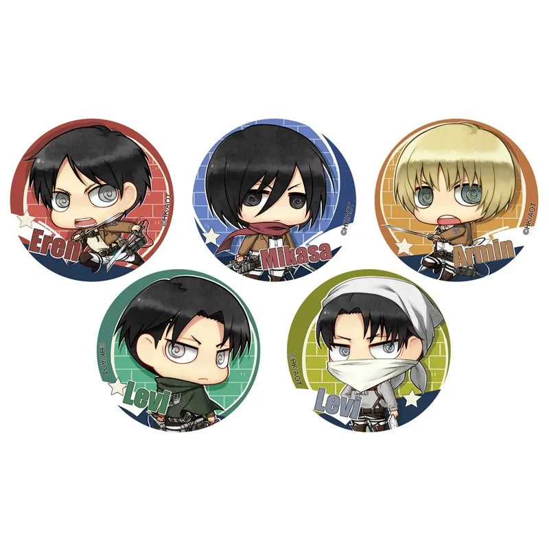 Attack on Titan Eren Jager Armin Arlert Rival Ackerman Hanji Zoe China Official Authorization Qver. Character Badge