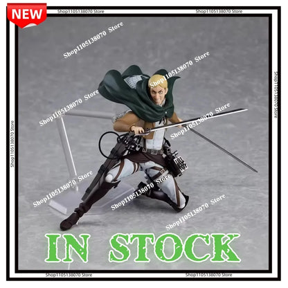 In Stock Figma 446 Attack On Titan Erwin Smith In Stock Anime Action Figure Collectible Model Toy For Fans Desktop Decoration