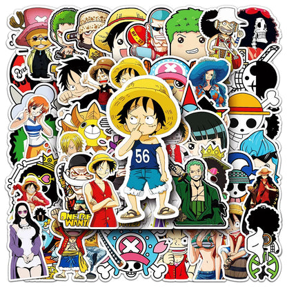 50/100pcs Cartoon Mix Anime Stickers Attack On Titan Jujutsu Kaisen Decals Skateboard Laptop Car Motorcycle Waterproof Sticker