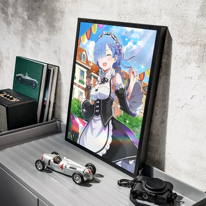 Re:Zero Rem Retro Poster