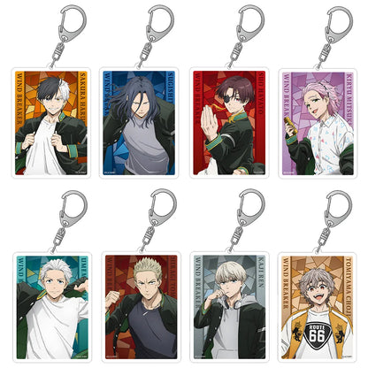 Wind Breaker character Hayato Suo Toma Hiragi Ren Kaji Jo Togame Haruka Sakura square Acrylic keychain Bag pendant Anime Toy