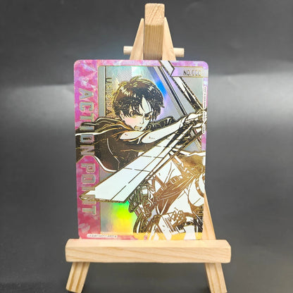 Proxy Union Arena Attack on Titan Action Points Eren & Levi con Bonus Jean Card Nuevo Japan Card Gold Rare Signed TCG Anime Card