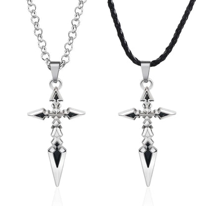 Anime Fate Stay Night Necklace Zero Saber Altolia Pandragong Cosplay Unisex Cross Pendant Necklaces Jewelry Accessories Choker