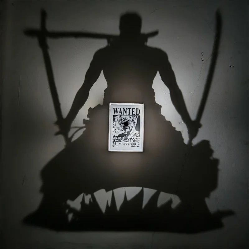 Anime Luffy Zoro Shadow Lamp