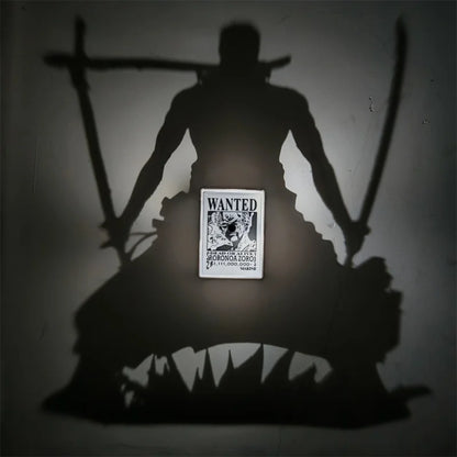 Anime Luffy Zoro Shadow Lamp