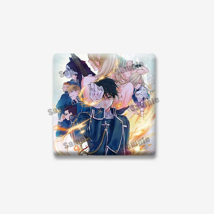 Fullmetal Alchemist Edward Elric Square Pin – Cartoon Enamel