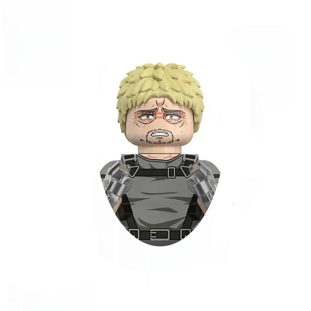 New Attack on Titan Minifigure Keychain Shingeki No Kyojin Eren Levi Mikasa Anime Action Figures Toys for Kids Gift