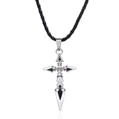 Anime Fate Stay Night Necklace Zero Saber Altolia Pandragong Cosplay Unisex Cross Pendant Necklaces Jewelry Accessories Choker