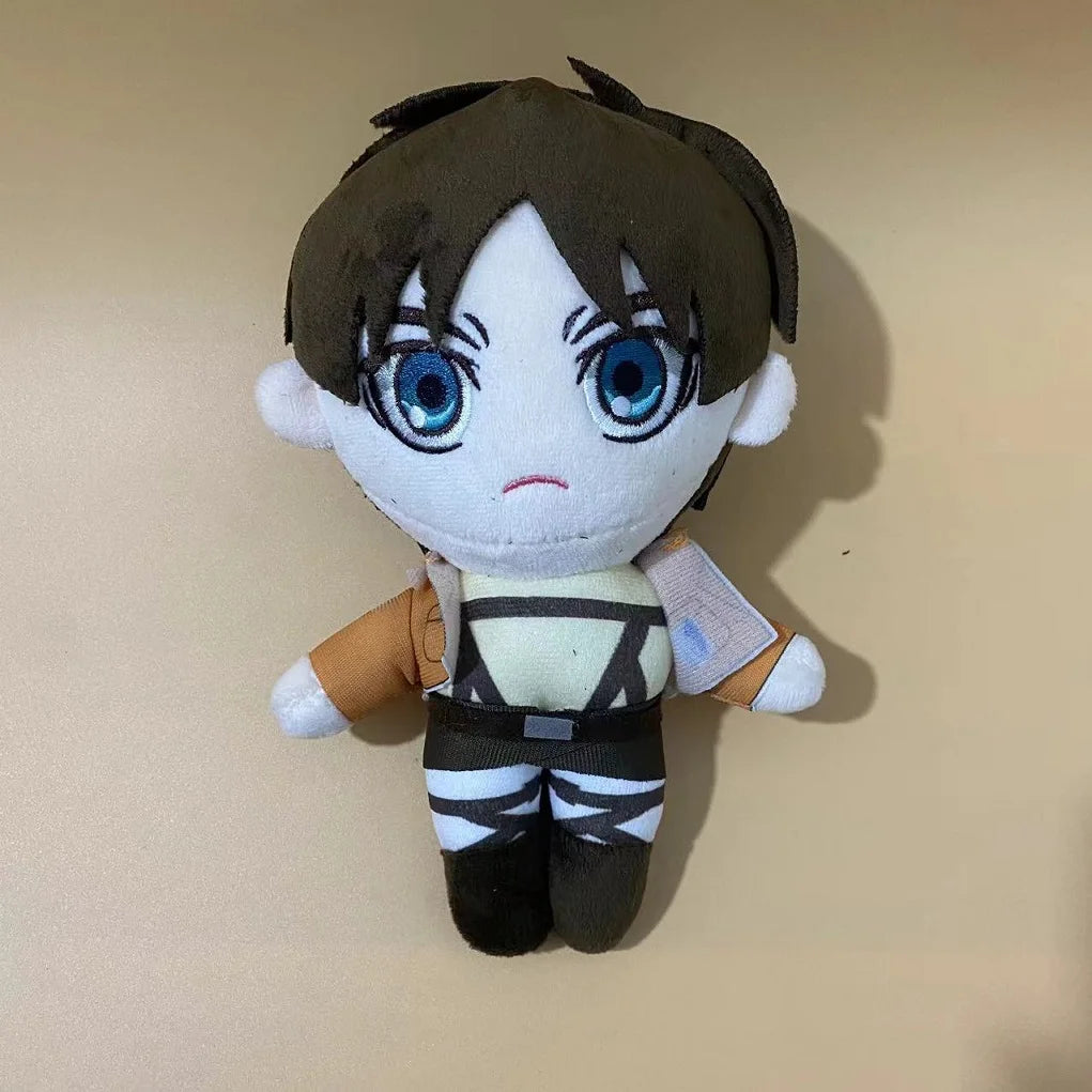 Anime Attack on Titan Plush Toys Doll Kawaii Levi Eren Mikasa Cute Kawaii Collection Green Stuffed Doll Birthday Gifts For Kids