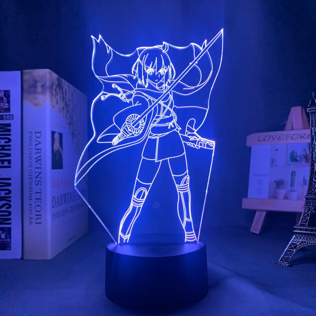 Anime 3d Light Fate Stay Night Saber for Bedroom Decor