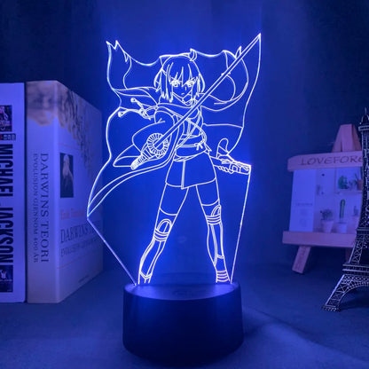 Anime 3d Light Fate Stay Night Saber for Bedroom Decor