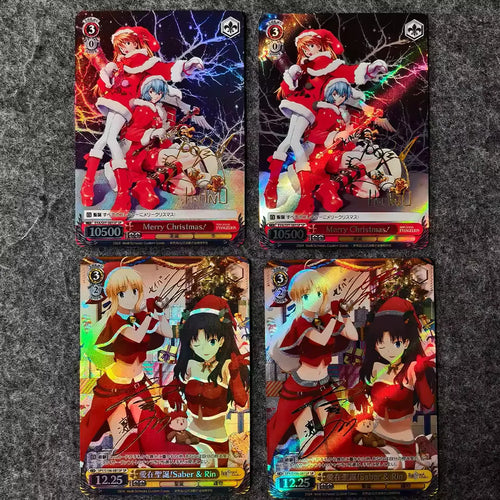 Ws Collection Card Fate/stay Night Tohsaka Rin Altria Pendragon Signature Card Refractive Color Rainbow Flash Uv Kid Gift Anime