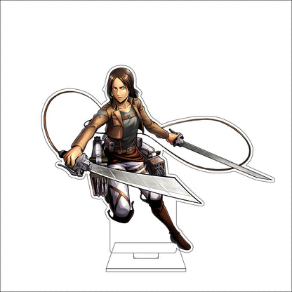 16CM Anime Attack on Titan Cosplay Acrylic Figure Stand Plate Armin Arlert Eren Jaeger Mikasa·Ackerman Ornaments Gifts