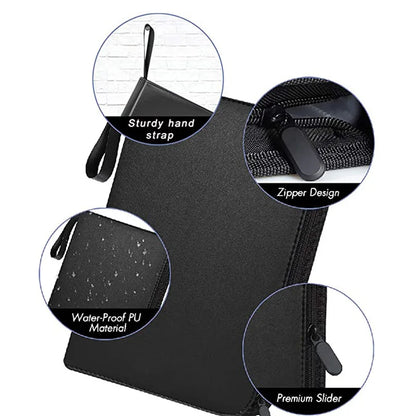 400pcs Large Capacity PU Zipper Card Album One Piece Luffy Zoro Nami 4-grid Loose-leaf Card Binder Anime Collectors Kids Gift