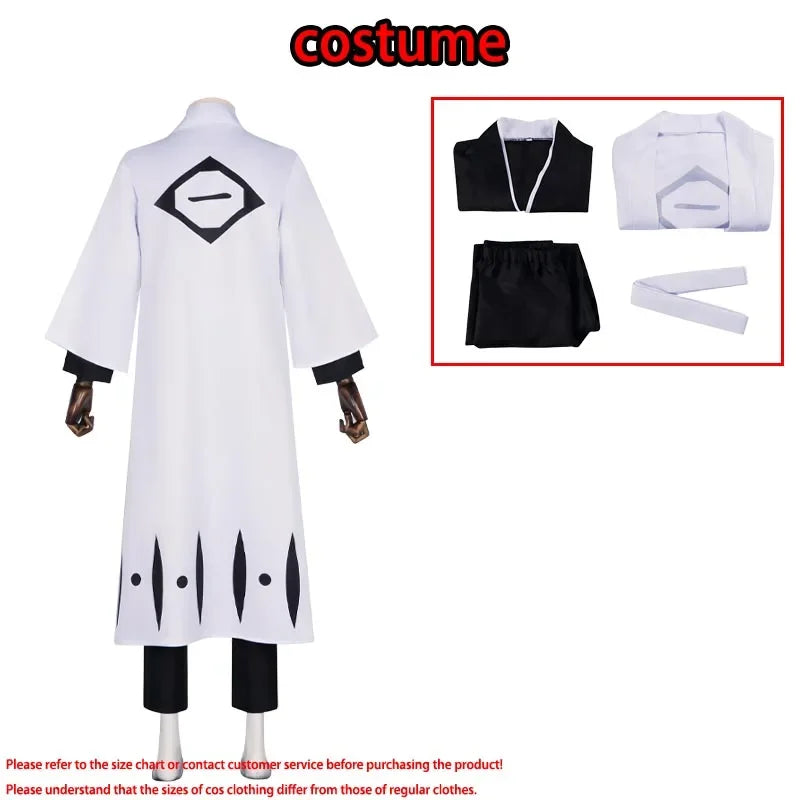 Anime Aizen Sousuke Cosplay Costume Bleach Cosplay Kuchiki Byakuya Captain Hitsugaya Toushir Captain Robe Kimono Outfit for Men