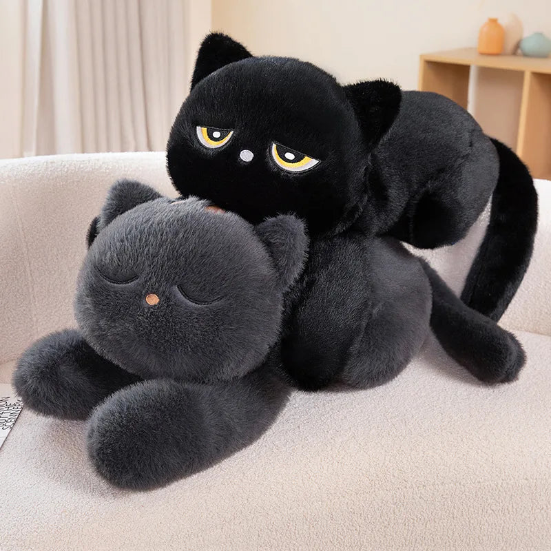 Black Cat Lying Cushion